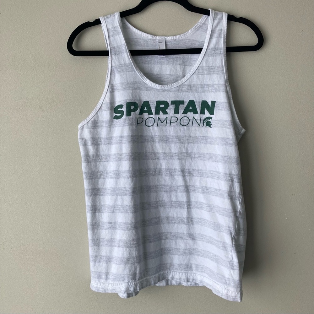 100% Cotton American Apparel Michigan State PomPon Tank‎ Unisex Medium